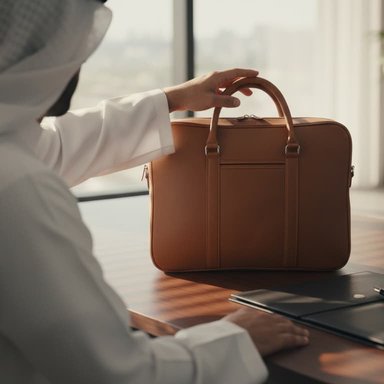 Prestige Briefcase in Calf Leather - Emery
